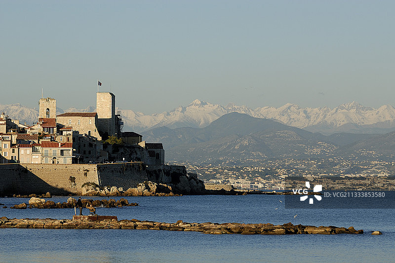 法国昂蒂布的冬日傍晚图片素材