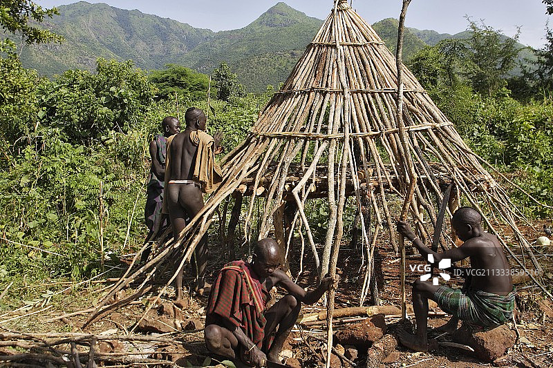 基比什周边的村庄图片素材