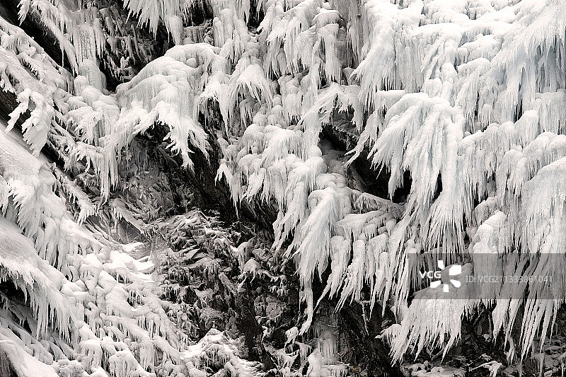 法国瓦努瓦兹冰瀑图片素材