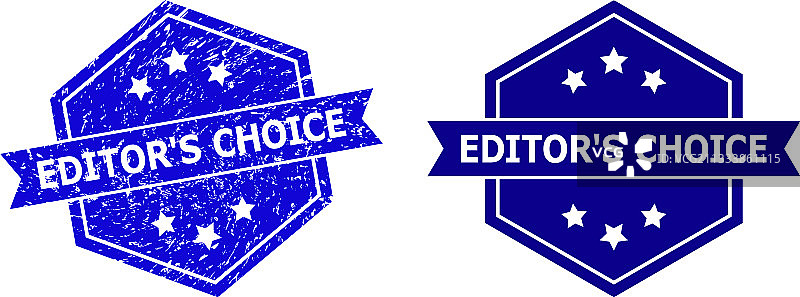 带有腐蚀的六边形编辑选择水印图片素材