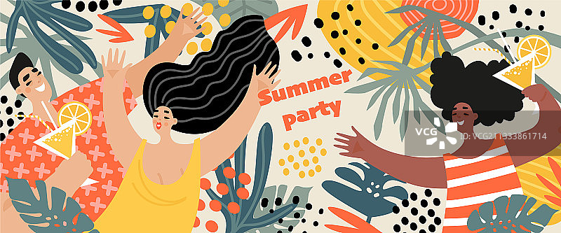 充满活力的夏日派对banner图片素材
