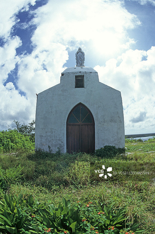 新喀里多尼亚露德圣母小教堂。图片素材