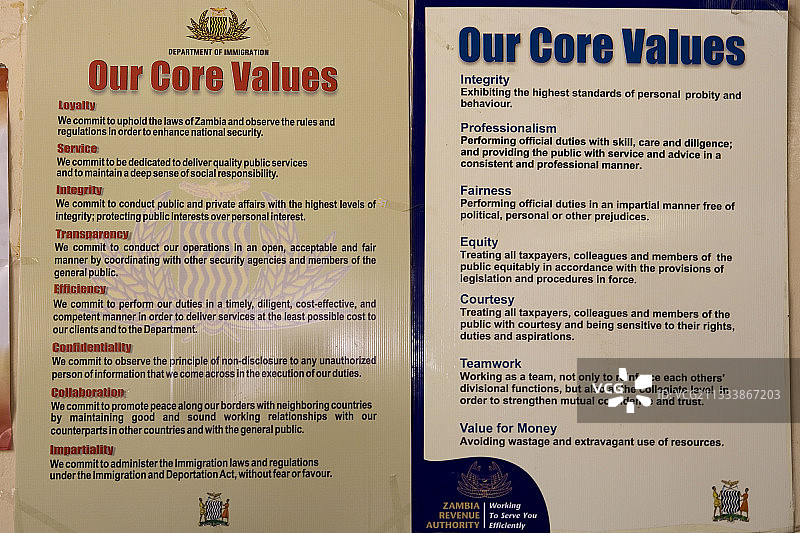 津巴布韦和赞比亚的边境图片素材