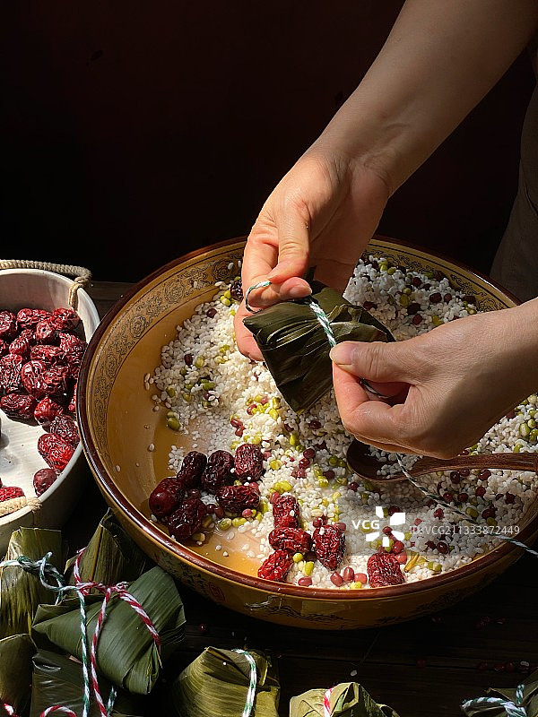 端午红枣绿豆粽子图片素材