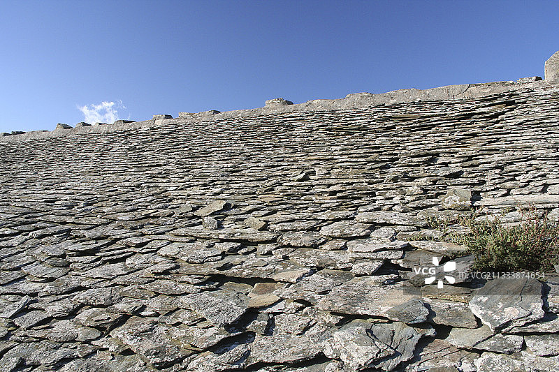 法国的石头屋顶图片素材