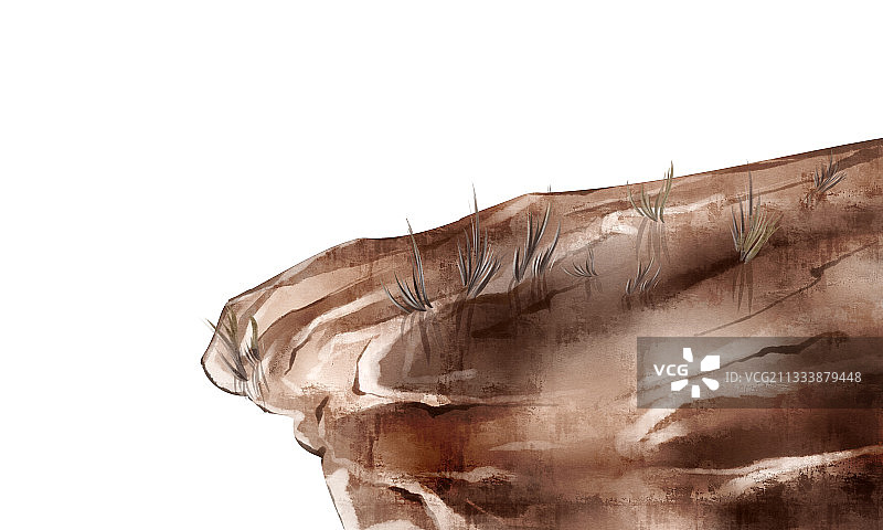 中国风悬崖插画元素图片素材