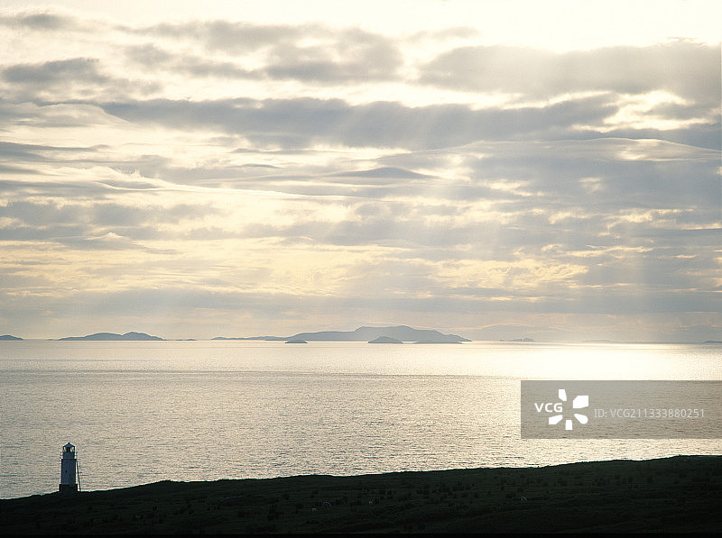 苏格兰高地夏季群岛灯塔图片素材