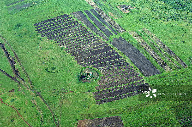 坦桑尼亚马赛村落文化航拍图片素材