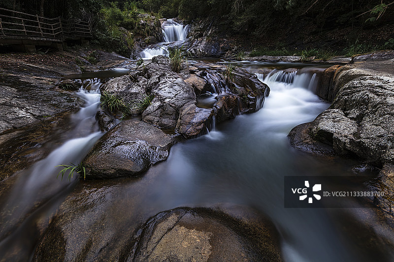 梁野山瀑布群图片素材