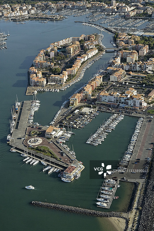 阿格德角港口和地中海沿岸图片素材