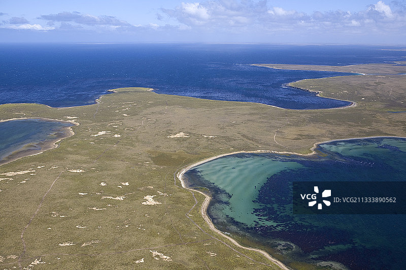 福克兰群岛大西洋航拍图片素材