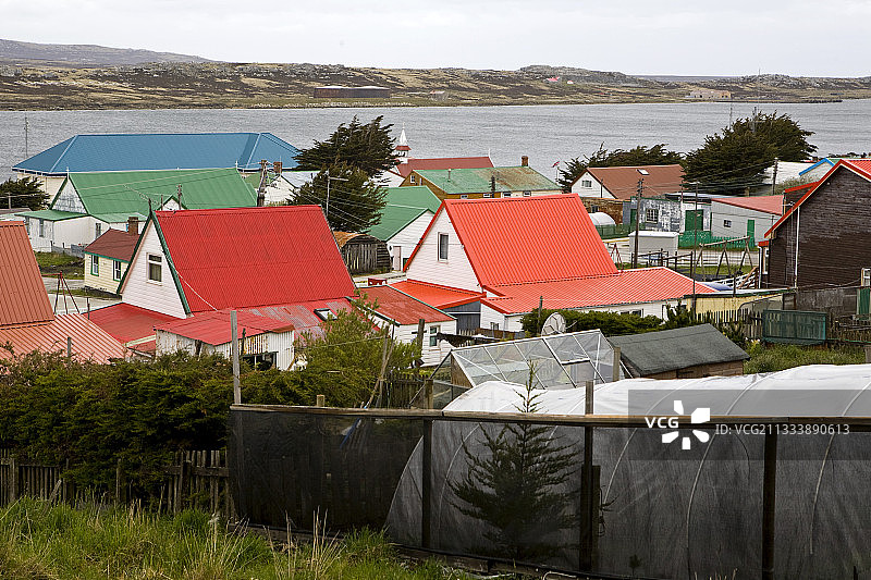 斯坦利港：福克兰群岛首府，大西洋图片素材