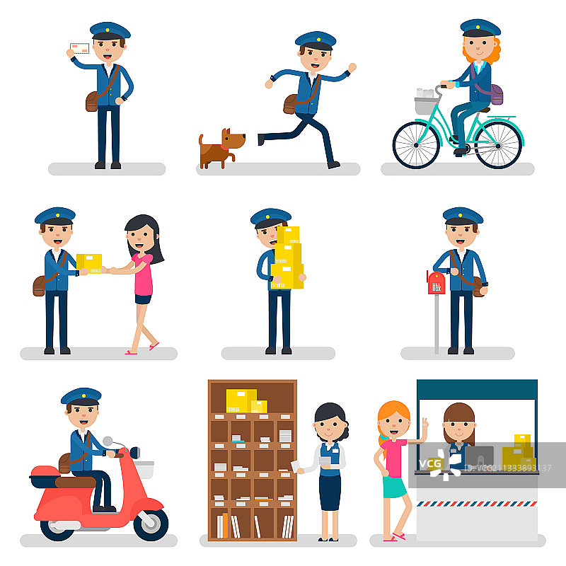 邮递员角色合集图片素材