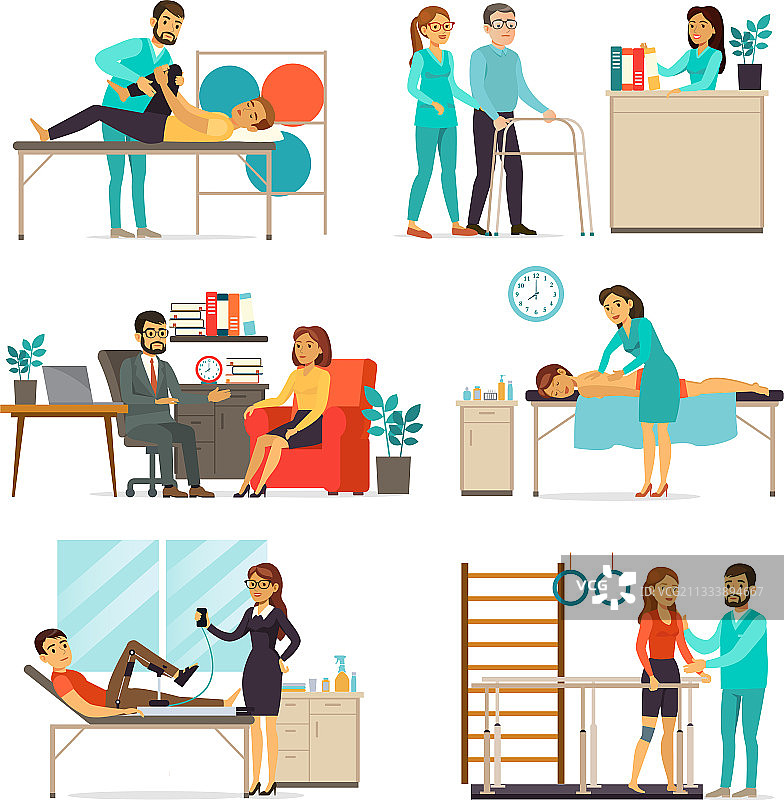 康复与治疗组合图片素材