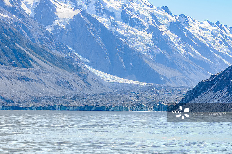 新西兰南岛冰川湖图片素材