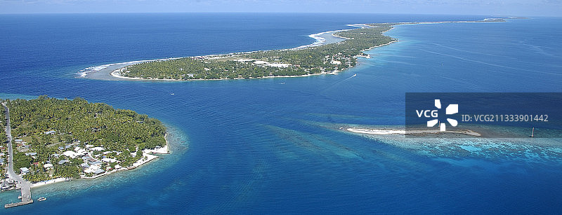 兰吉罗阿环礁蒂普塔山口，法属波利尼西亚图片素材