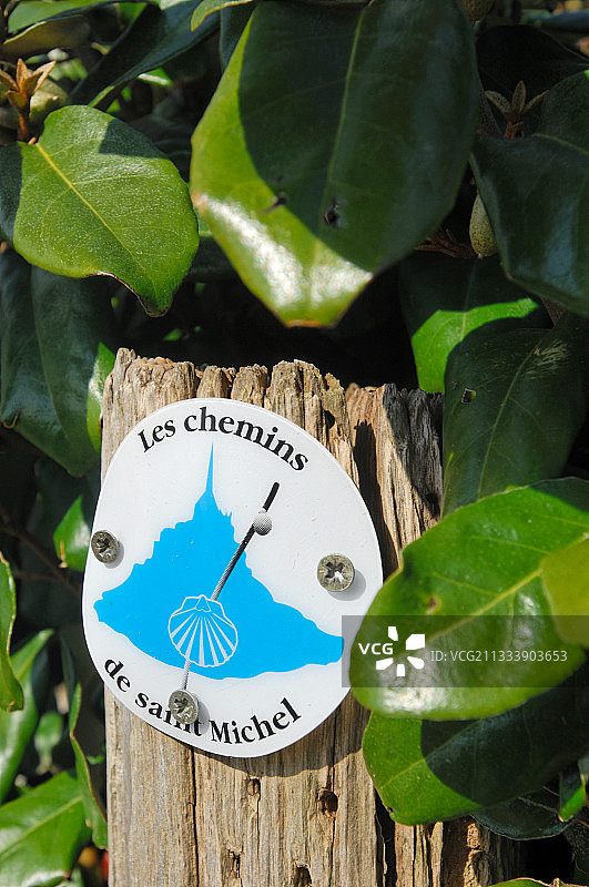 法国巴夫勒尔圣米歇尔之路标志图片素材
