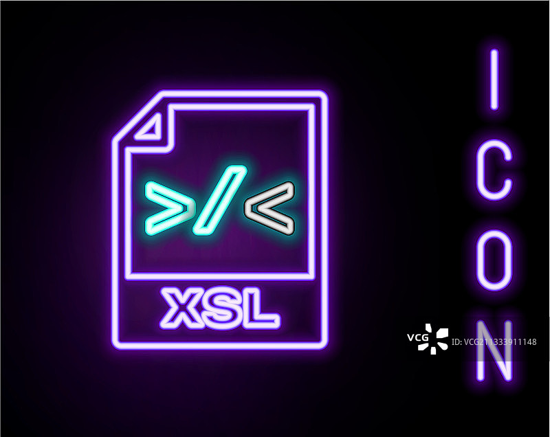 发光的霓虹灯线XSL文件下载图标图片素材