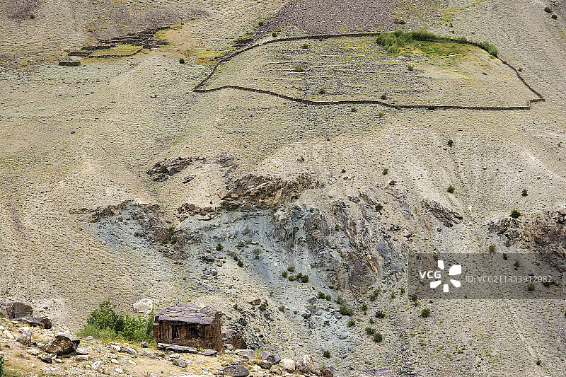 印度赞斯卡山谷灵提羊圈图片素材