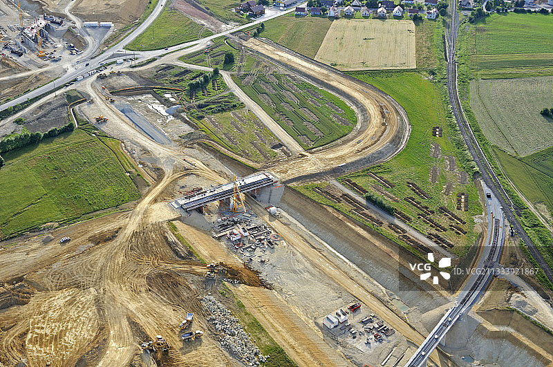 贝尔福附近TGV院子的鸟瞰图图片素材