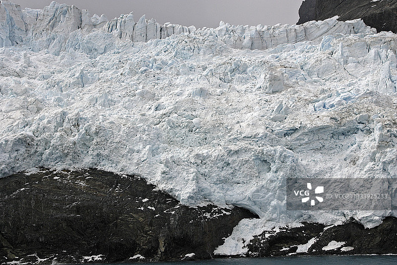 南乔治亚岛德里加尔斯基峡湾的里斯廷冰川图片素材
