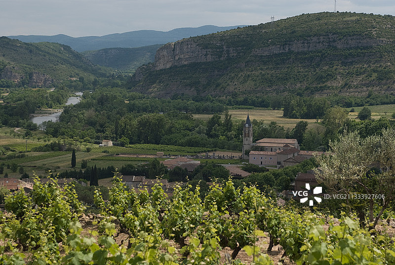 阿尔代什省罗西耶尔景色图片素材