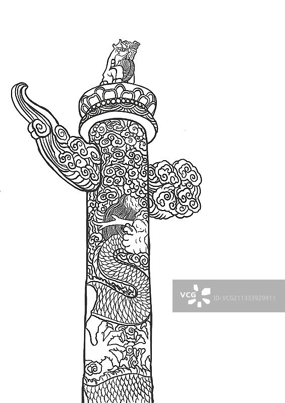 黑白色中华表图片素材