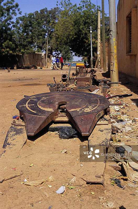 马里塞古街头的畜体运输卡车图片素材