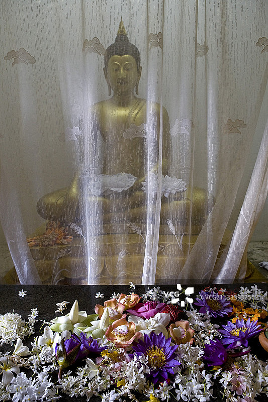 康提佛牙寺的佛像图片素材