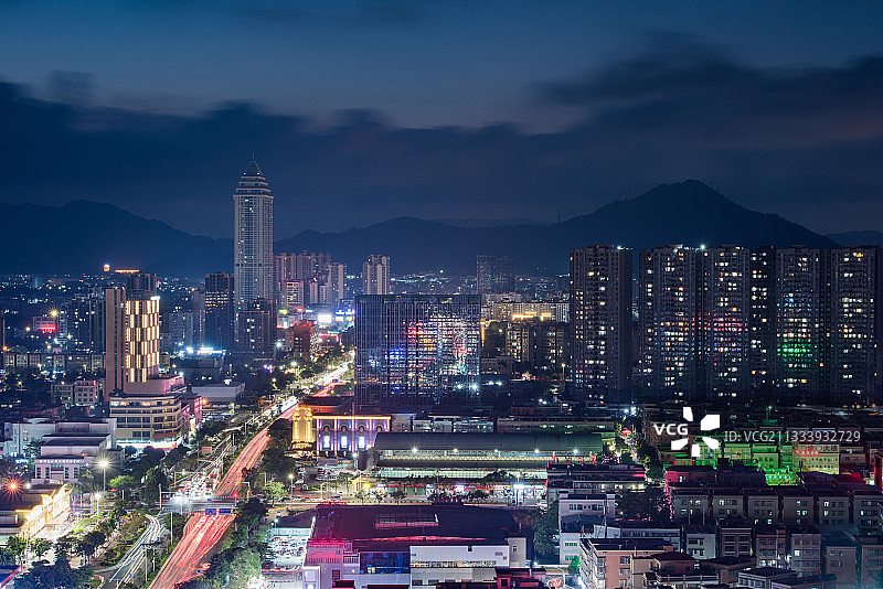 坦洲夜景图片素材