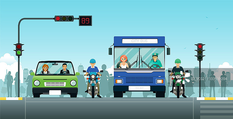 等待交通图片素材