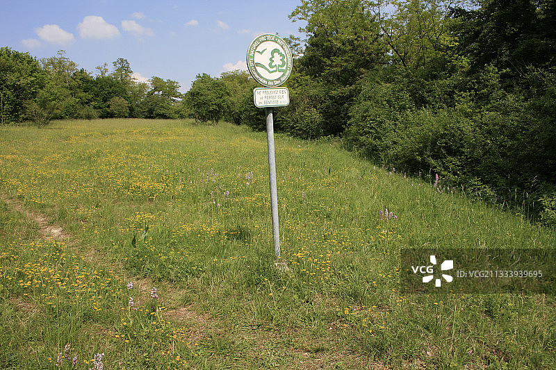 布克斯贝格保护区入口指示牌图片素材