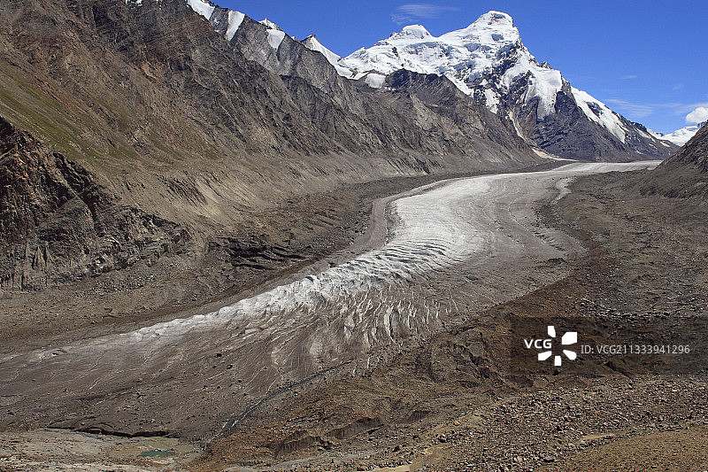 赞斯卡印度达龙德龙冰川图片素材