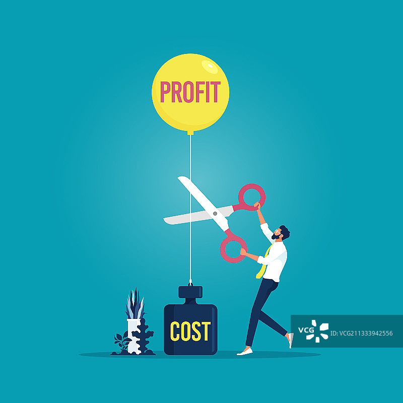 利润和成本概念业务财务图片素材
