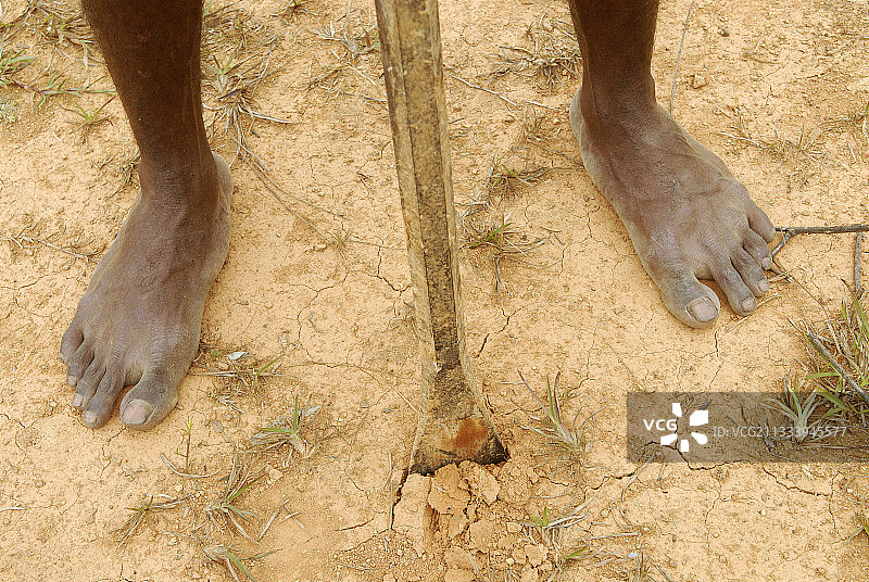 火灾与雨水侵蚀的裸露土壤图片素材