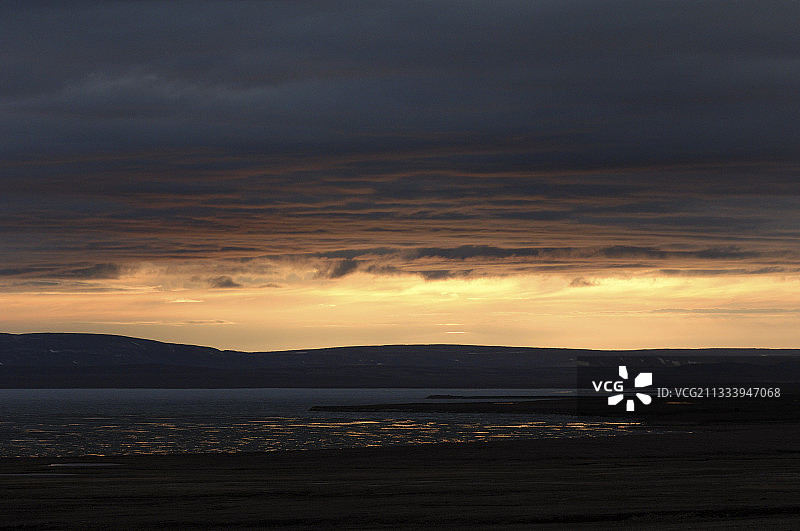 努纳武特最大的淡水湖之一图片素材