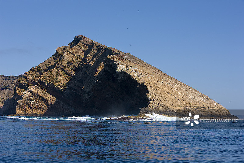海鸟栖息的峭壁，托尔图加岛图片素材