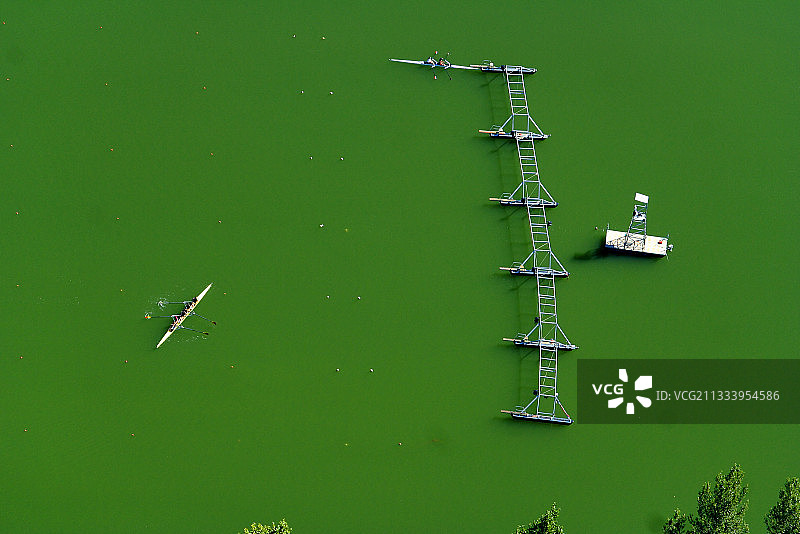 考斯湖赛艇比赛起点区域图片素材