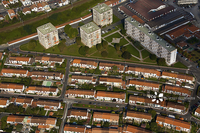 法国圣让德吕兹巴斯克地区鸟瞰图图片素材