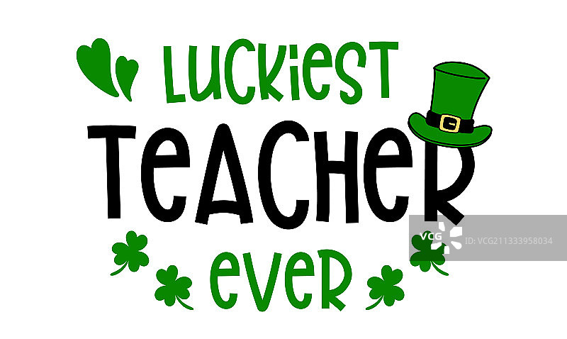 圣帕特里克节最幸运的老师图片素材