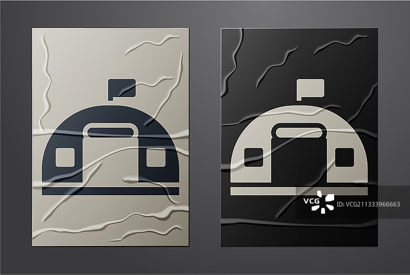 白色军营站图标图片素材