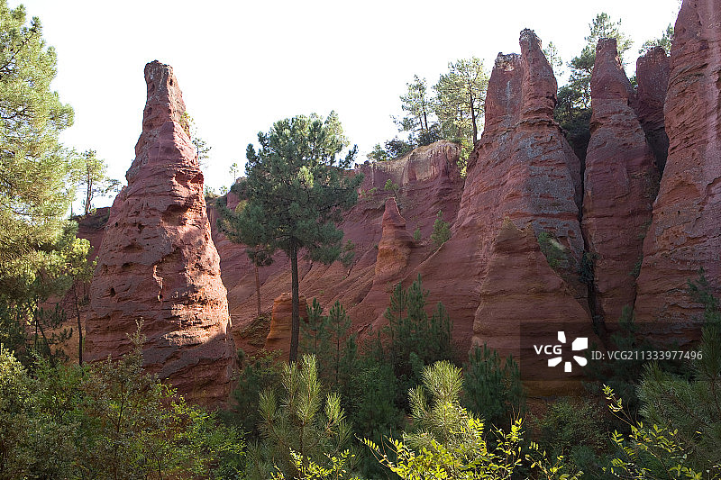 鲁西荣赭石小路（普罗旺斯）图片素材