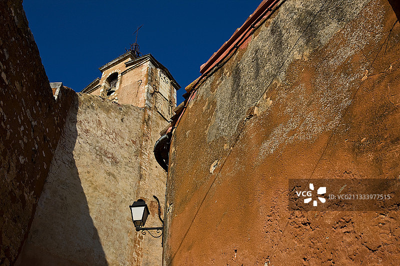 沃克吕兹省的法国鲁西永村图片素材