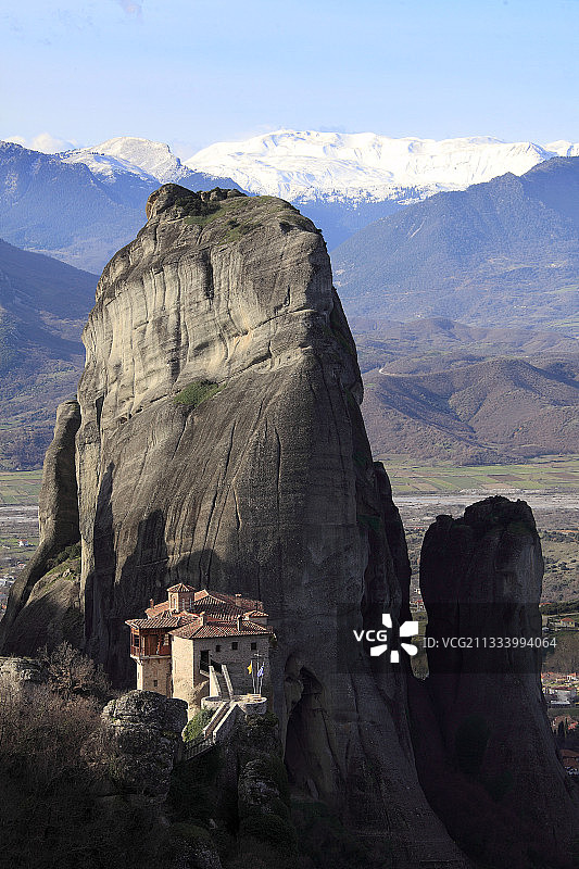 希腊迈泰奥拉的鲁萨努修道院图片素材