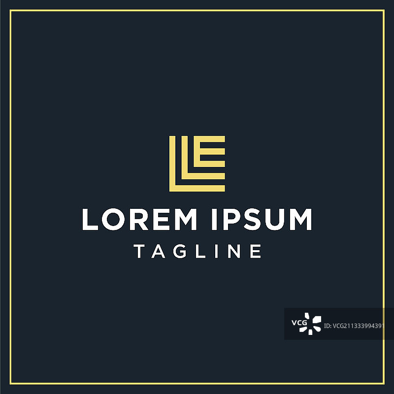 LE或EL方形标志图片素材