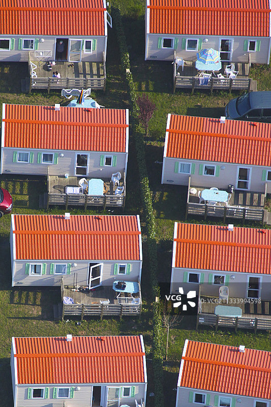 法国露营地的移动房屋图片素材