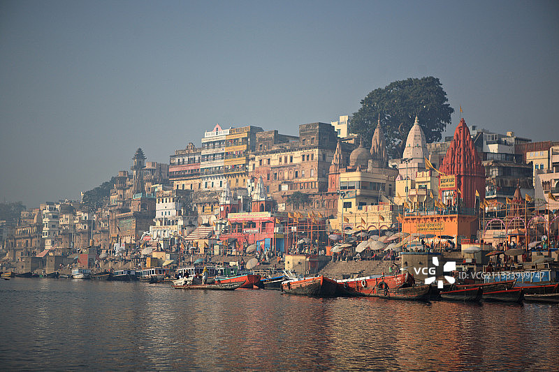 印度瓦拉纳西恒河河坛图片素材