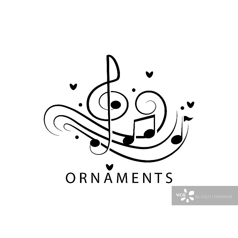 音乐logo装饰音阶设计图片素材