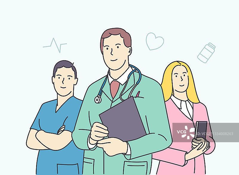 医疗保健团队领导概念图图片素材