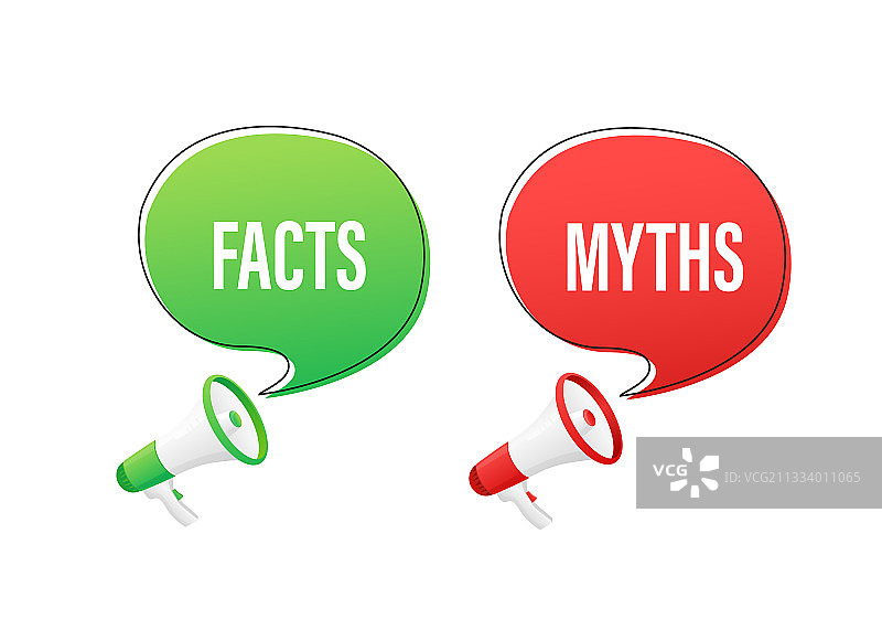 事实与神话概念设计图标图片素材